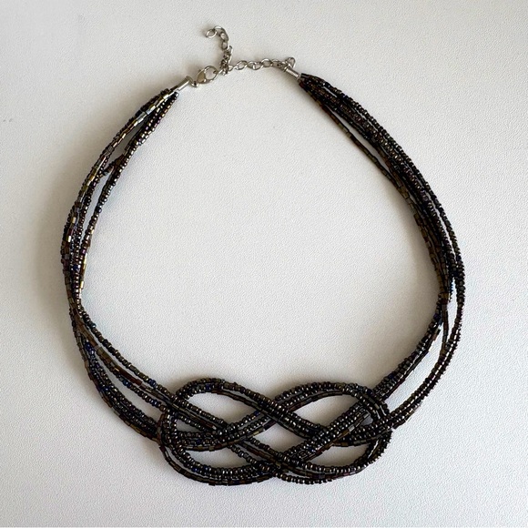 Metallic Beaded Necklace - Picture 2 of 8